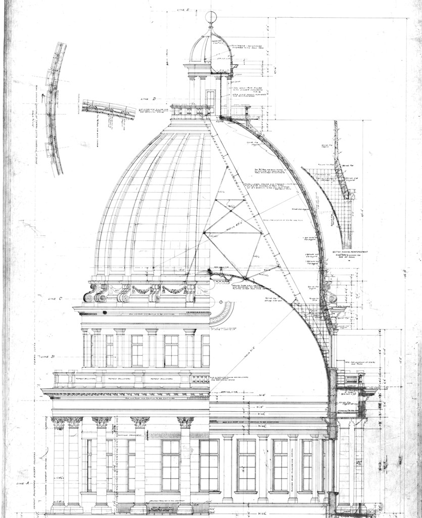 Original Architectural/Engineering Drawing of the Utah State Capitol