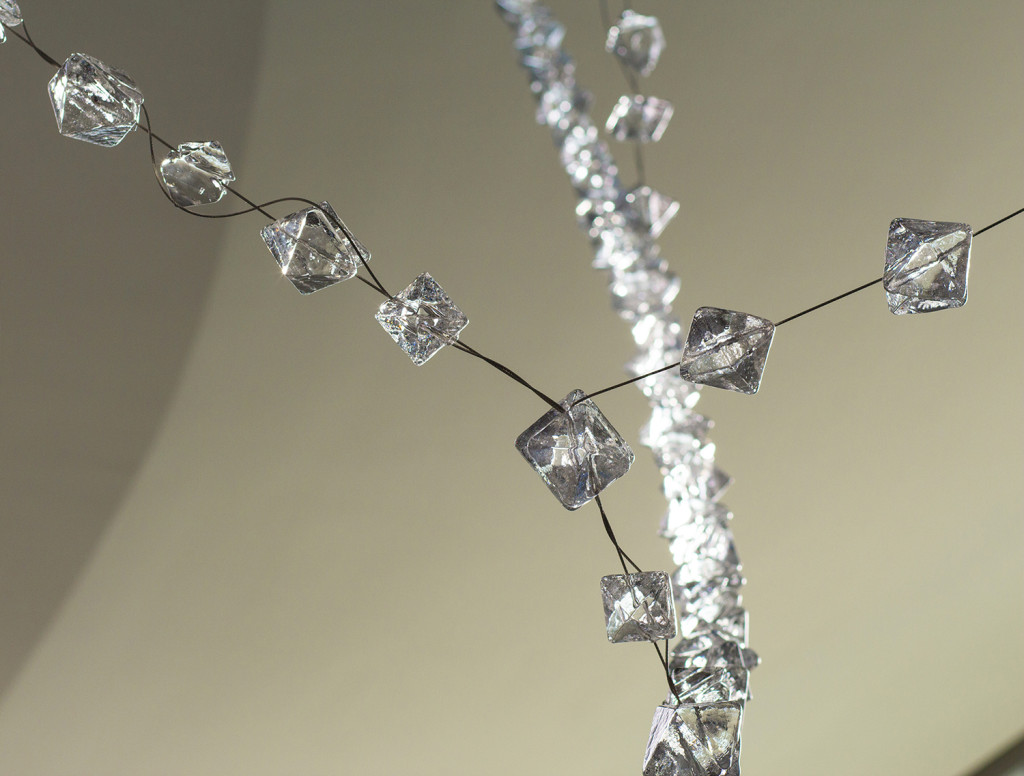 Glass Suspended Sculpture (detail view from below)