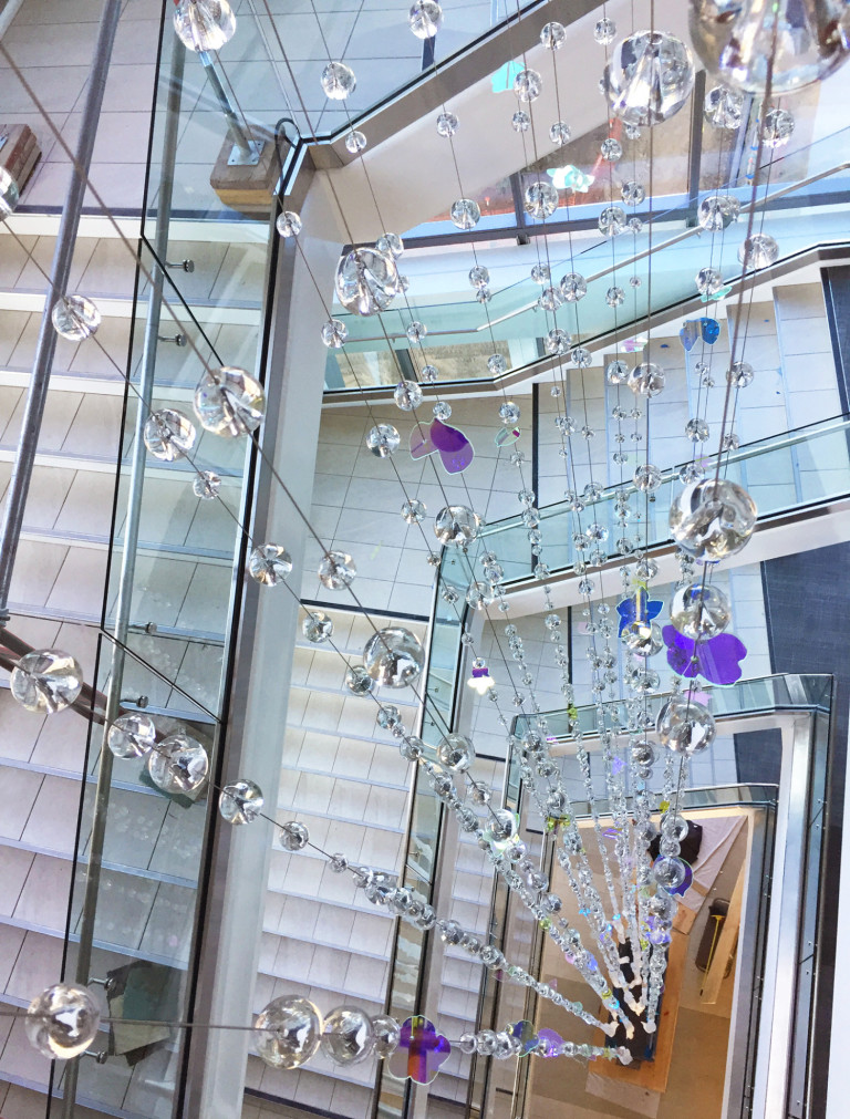 Suspended Glass Sculpture at Kaiser Permanente, Roseville CA