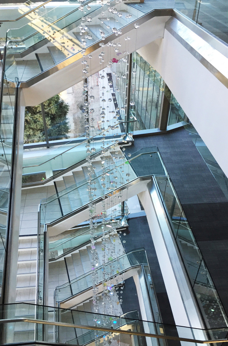 Suspended Glass Sculpture at Kaiser Permanente, Roseville CA