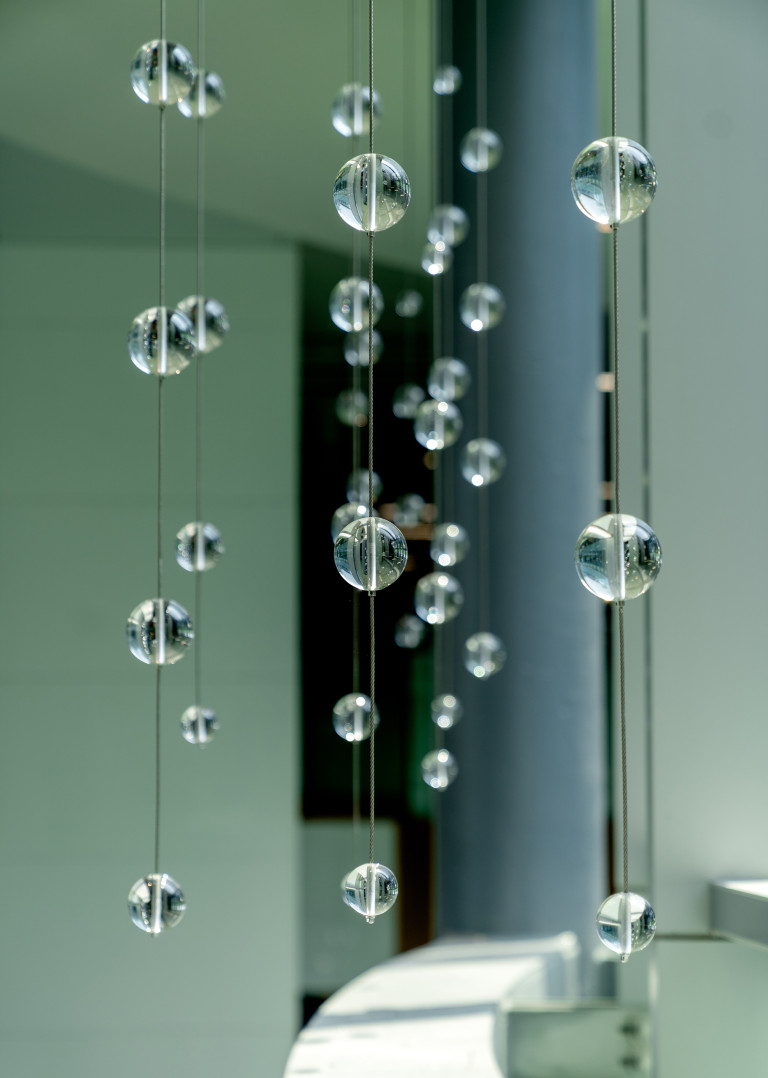 Permanent installation of Art glass at National Biotechnology Research Park in Taipei, Taiwan