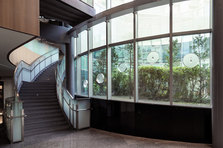 Permanent installation of Art glass at National Biotechnology Research Park in Taipei, Taiwan