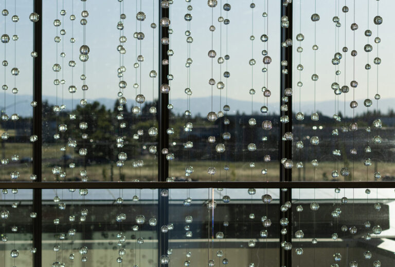 Waterfall: Ice to Clarity---detail, Enloe Health Gonzales Comprehensive Cancer Center, Chico, CA